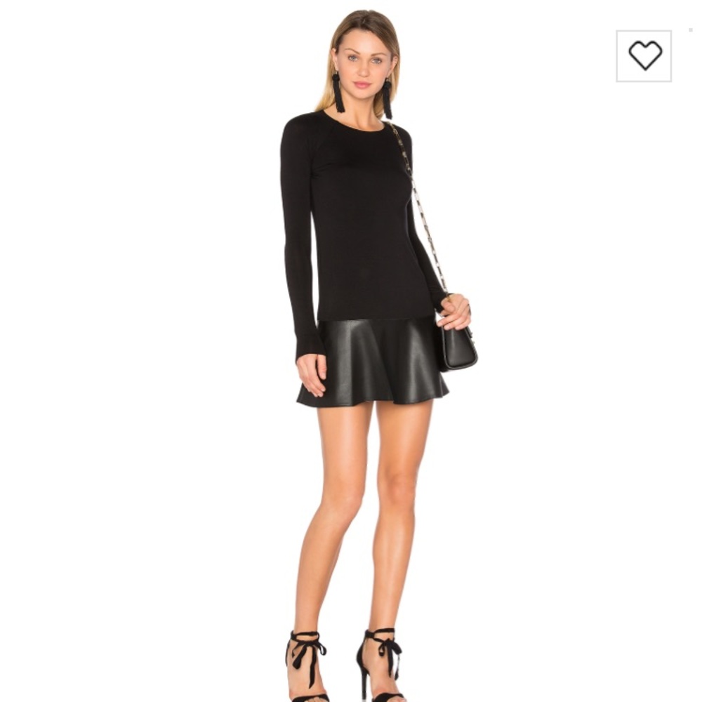 Bailey 44 Little Black "Vegan Leather" Dress. LBD sz M